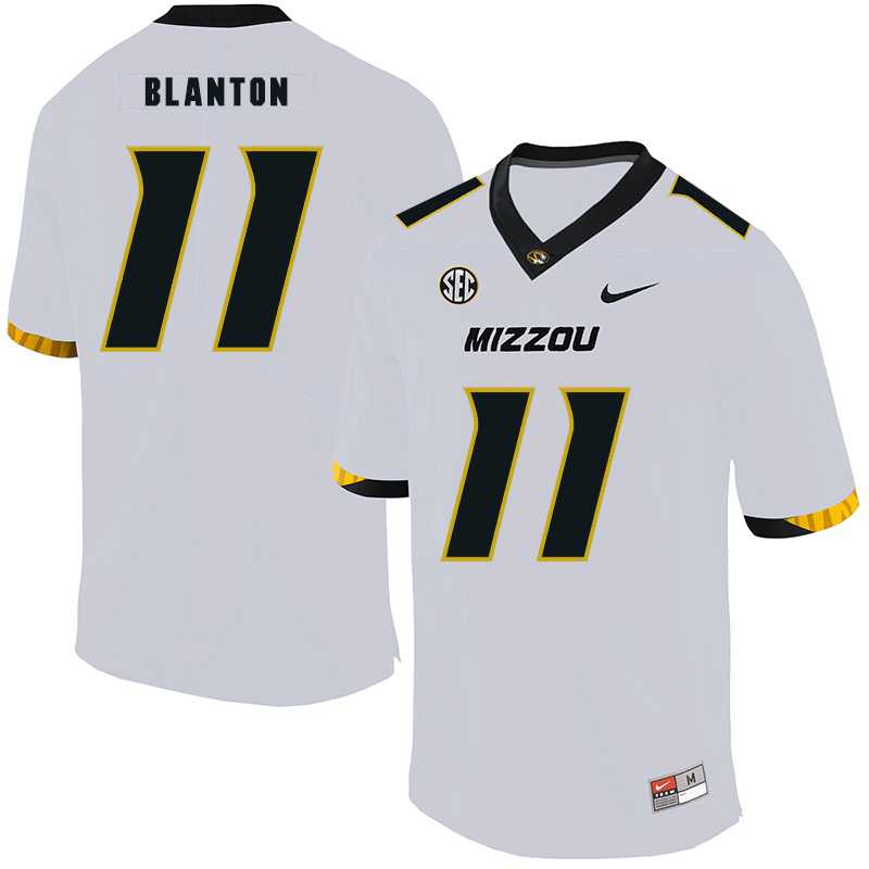 Missouri Tigers #11 Kendall Blanton White Nike College Football Jersey